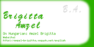 brigitta amzel business card